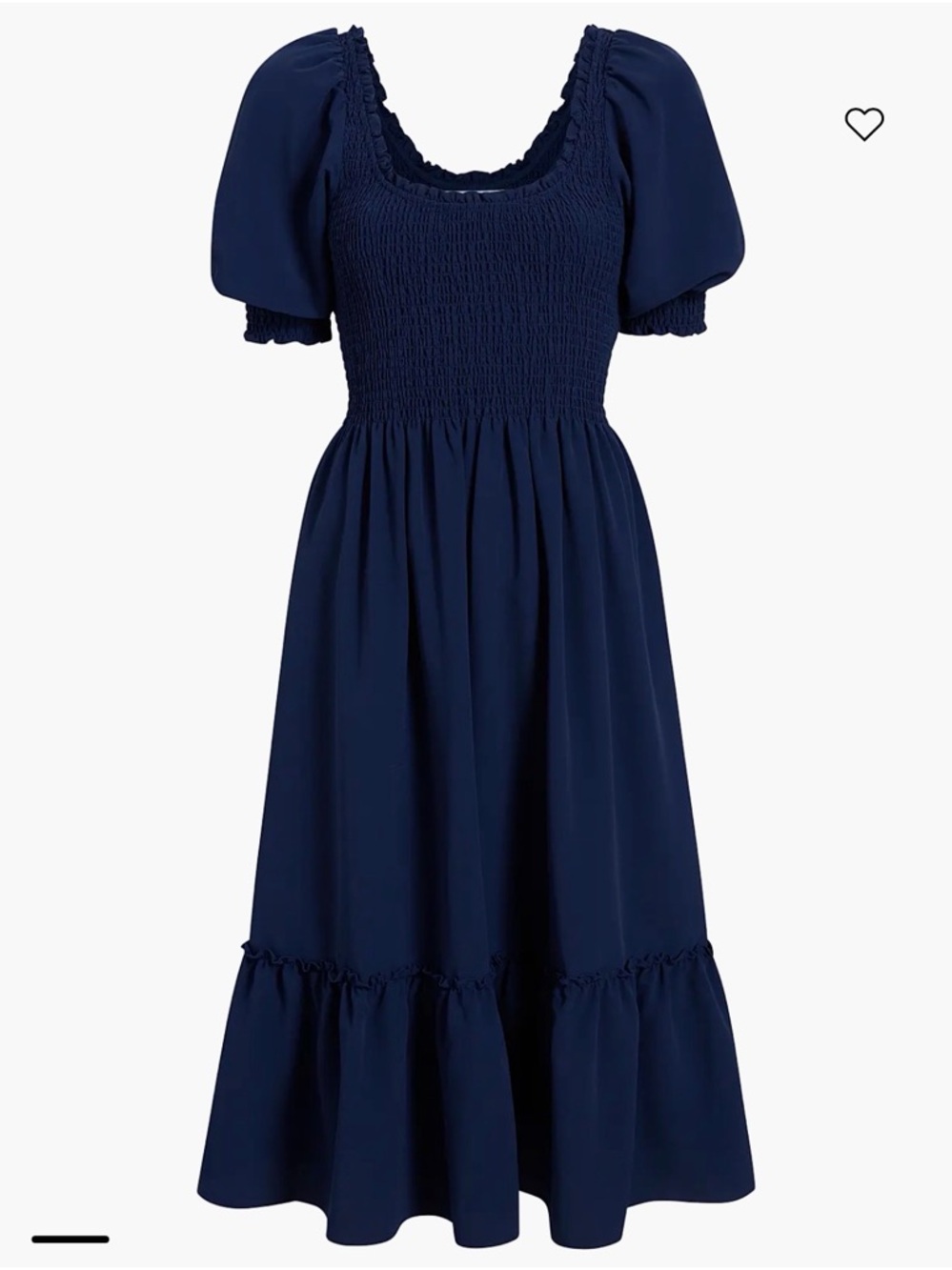 Hill House Crepe Midi Nap Dress Navy